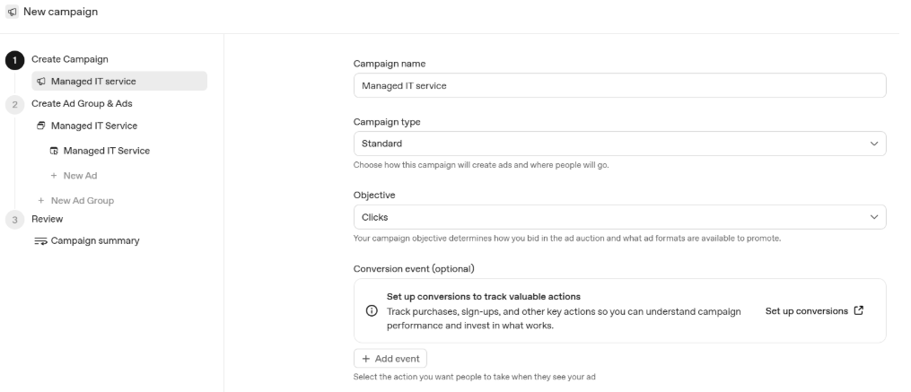 Campaign setup and chatGPT